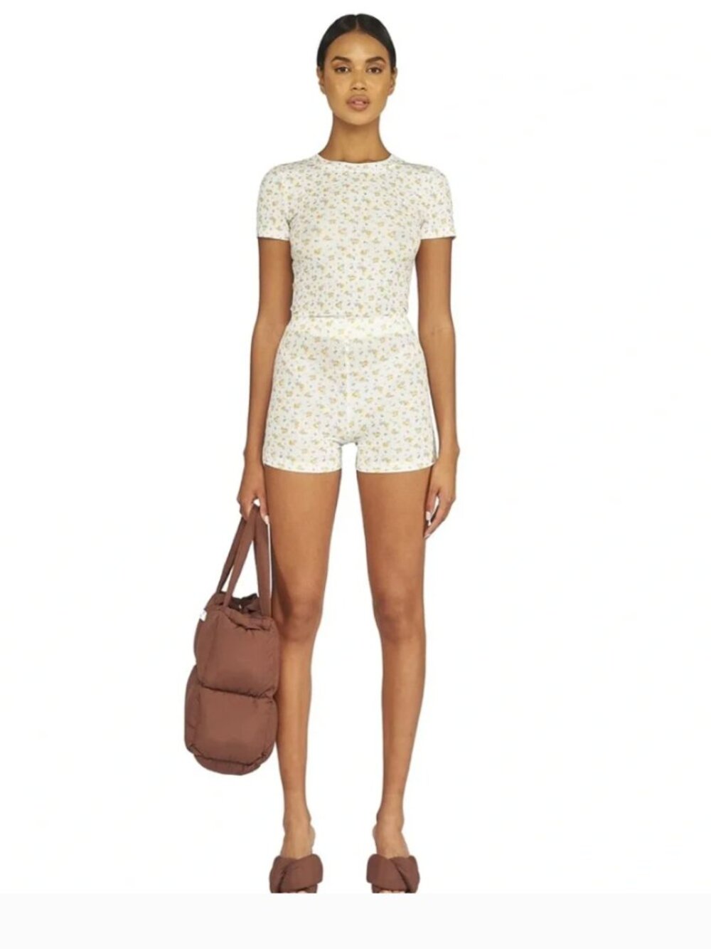 My Mum Made It Orange Blossom Crew Tee & Shorts Set XS/S